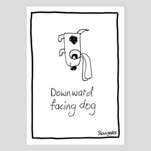 Downward Facing Dog A4 Poster