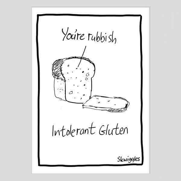 Intolerant Gluten A4 Poster
