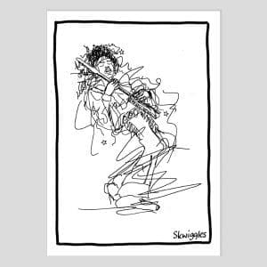 Jimi Hendrix A4 Poster