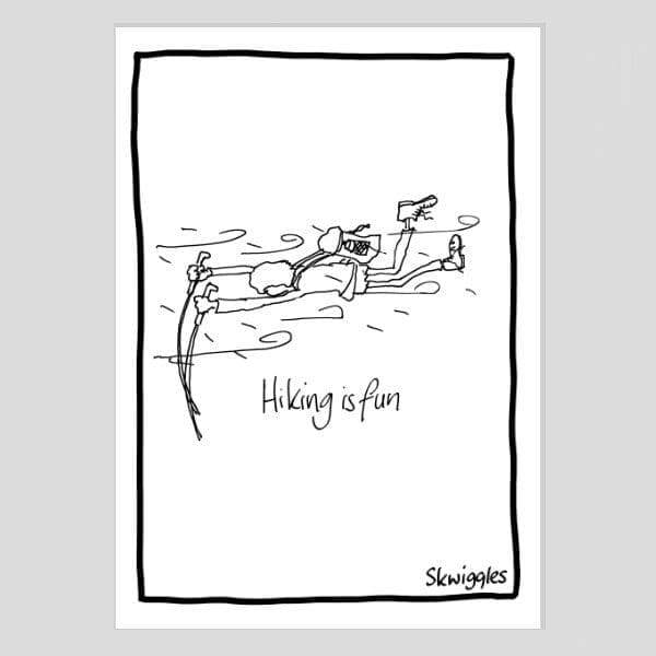 Hiking is Fun A4 Poster