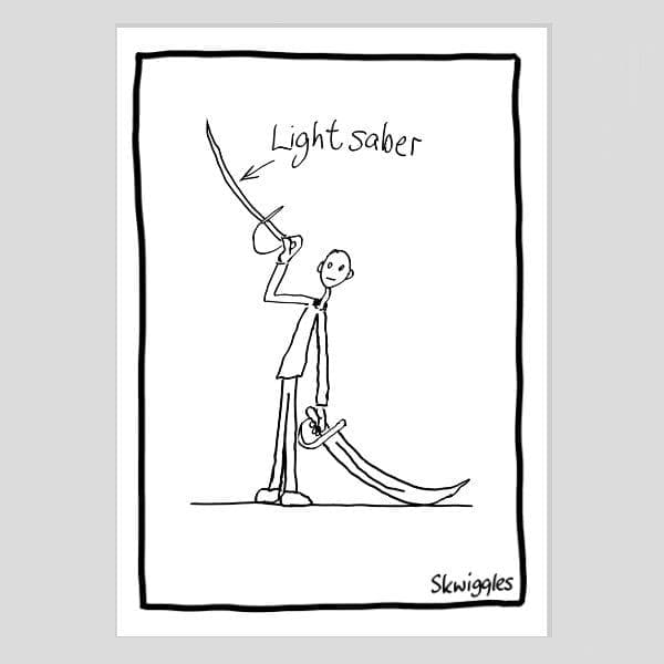 Lightsaber A4 Poster
