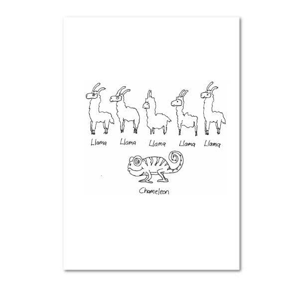 Llama Chameleon Card