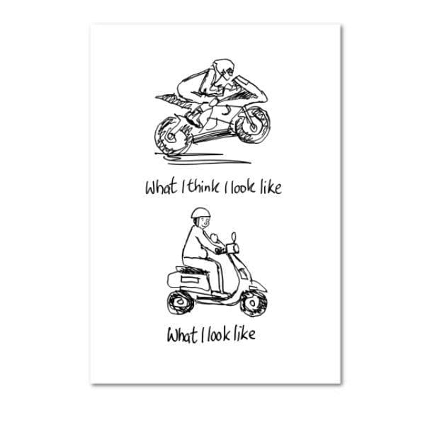 What I think I look Like - Motorbike Card