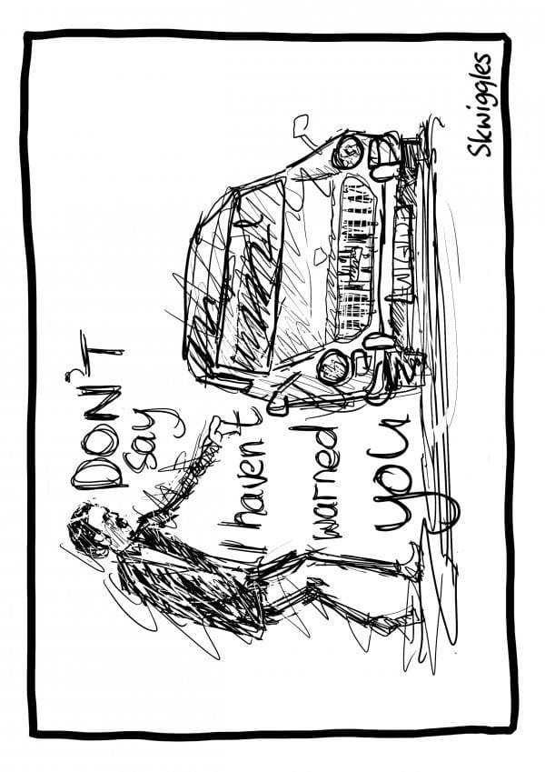 Fawlty Towers - Basil's Car A4 Print
