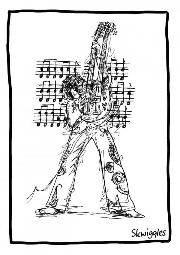 Jimmy Page A4 Print