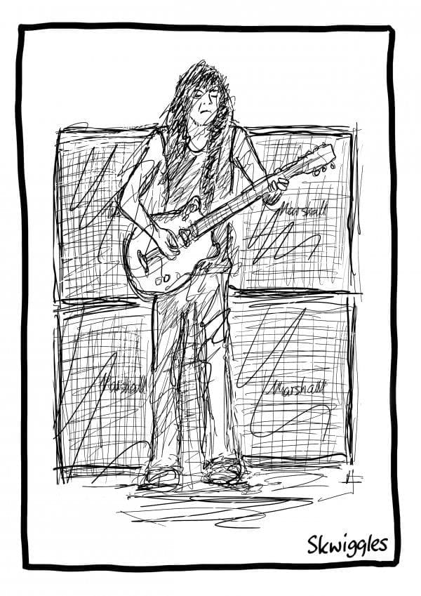 Malcolm Young A4 Print