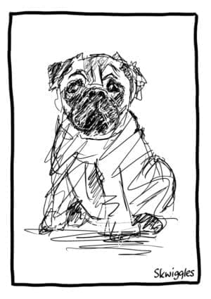 Pug A4 Print