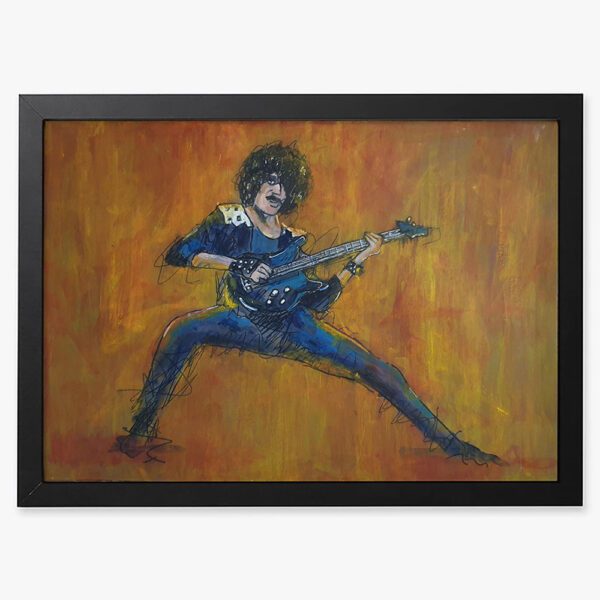 Phil Lynott - Thin Lizzy - A3 Original Painting - SOLD