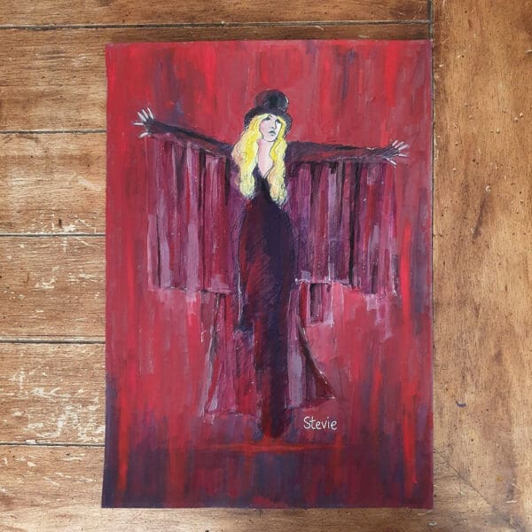 Stevie Nicks - A3 Original Painting - SOLD - Image 2