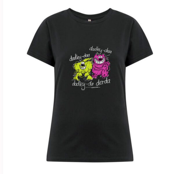 Roobarb and Custard - Female - Large  - T Shirt  - Black ( Small Fitting)