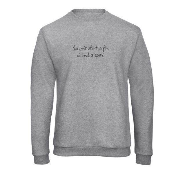 Lyrics - Bruce Springsteen - You Can't Start A Fire Without A Spark  - Unisex - Medium  - Sweatshirt- Light Grey -