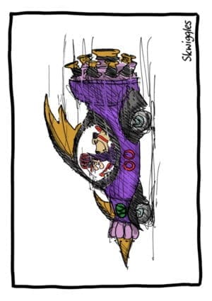 Dick Dastardly - Wacky Races - Colour - A4 Print