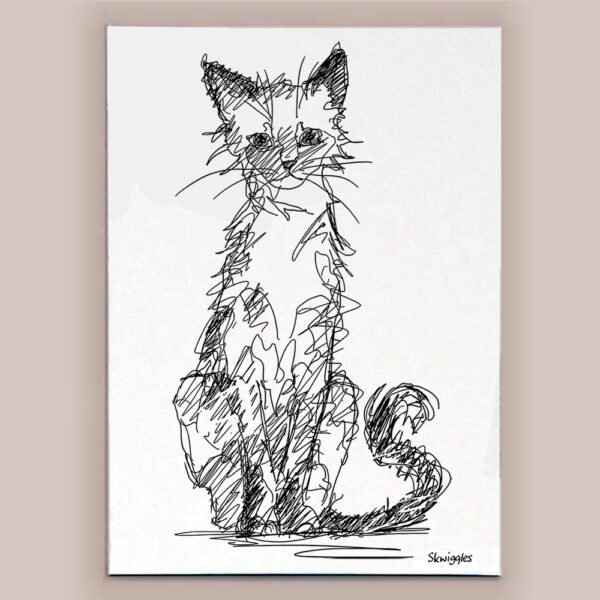 Scruffy Cat Canvas