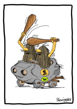 The Slag Brothers - Wacky Races - Colour - A4 Print