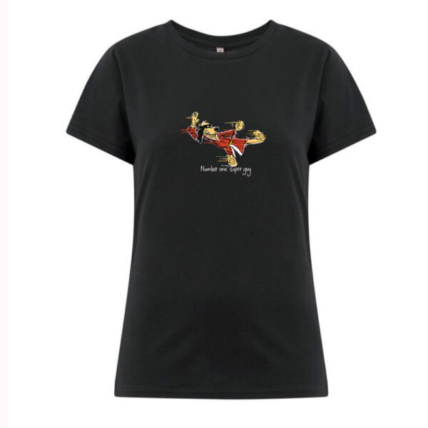 Hong Kong Phooey - Female - Medium  - T Shirt  - Black - Coloured Image (Smaller fitting)