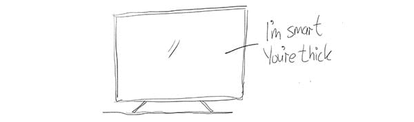 Telly people think we’re thick