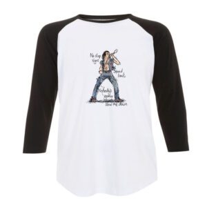 Bon Scott - Highway to Hell-  AC/DC - Unisex - Baseball - Medium  - Long Sleeved T Shirt - Colour Image (small sizing)